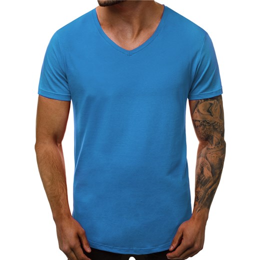 T-Shirt męski niebieski OZONEE O/2309