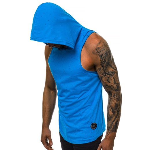 T-shirt męski Ozonee bez rękawów bawełniany w stylu młodzieżowym 