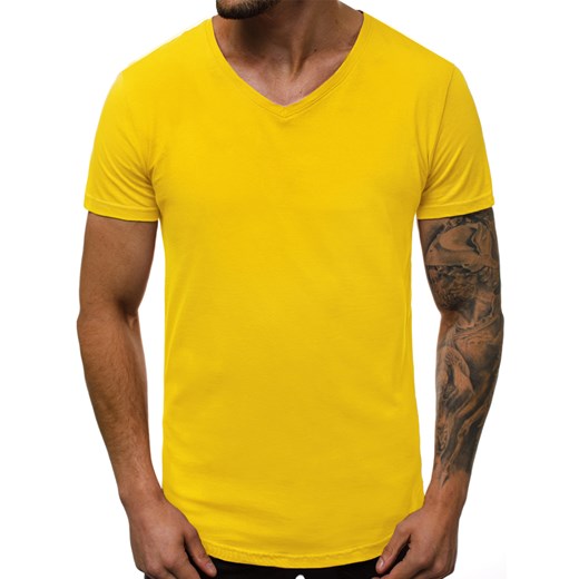 T-Shirt męski żółty OZONEE O/2309 ze sklepu ozonee.pl w kategorii T-shirty męskie - zdjęcie 82449407