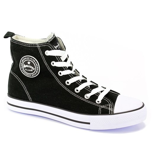 Trampki American LH-18-9120-1 Black-01/White  American Club 42 wyprzedaż multimoda.shop 