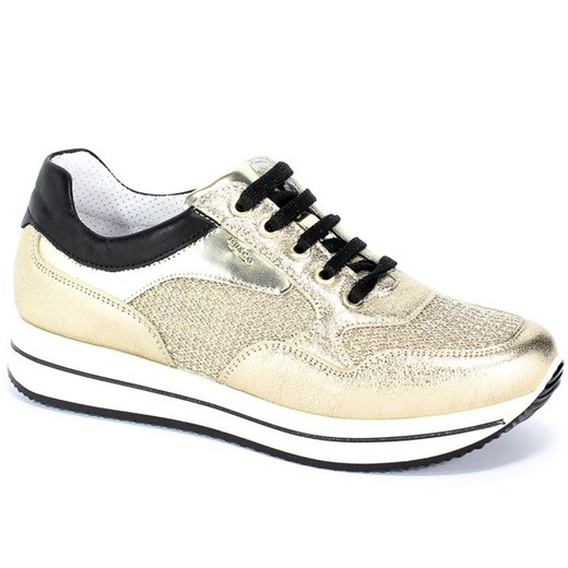 Złote sneakersy damskie Igi&amp;Co skórzane 