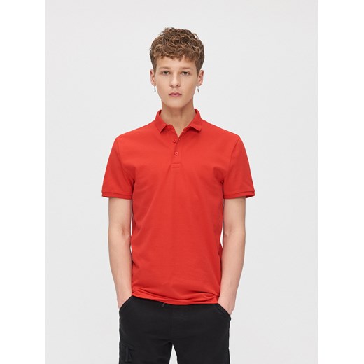 Cropp - Koszulka polo - Czerwony  Cropp S 