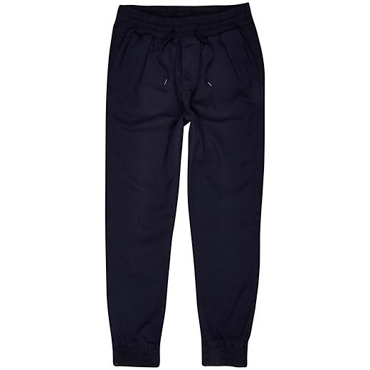 Navy skinny joggers river-island czarny rurki