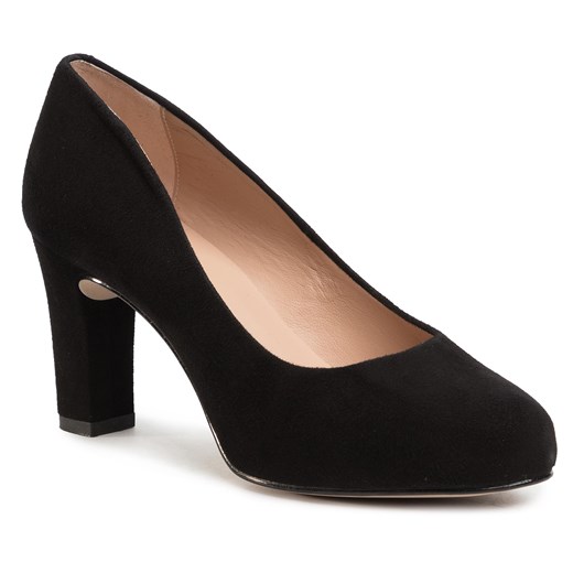 Półbuty UNISA - Numis 20 Ks Black Kid Suede