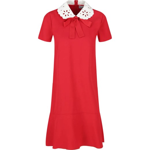 Sukienka czerwona Red Valentino z krótkim rękawem mini 
