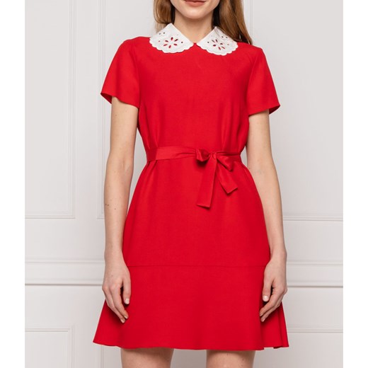 Czerwona sukienka Red Valentino mini z krótkim rękawem 
