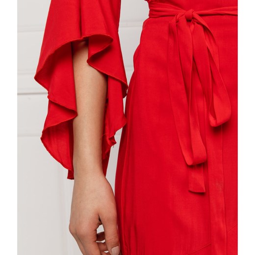 Sukienka z długimi rękawami czerwona mini 