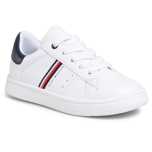 Sneakersy TOMMY HILFIGER - Low Cut Lace-Up Sneaker T3B4-30709-0621 M White/Blue X008