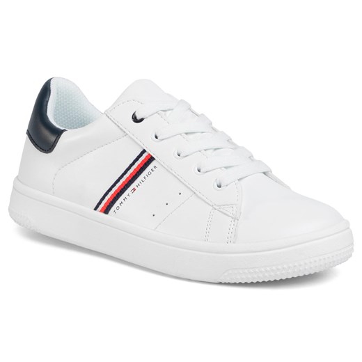 Sneakersy TOMMY HILFIGER - Low Cut Lace-Up Sneaker T3B4-30709-0621 S White/Blue X008