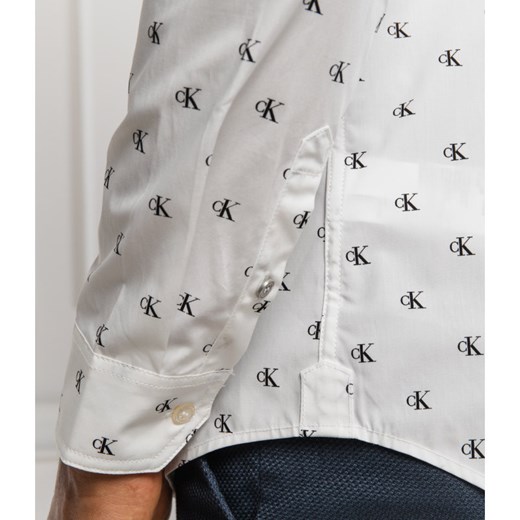 Koszula męska Calvin Klein w abstrakcyjnym wzorze 