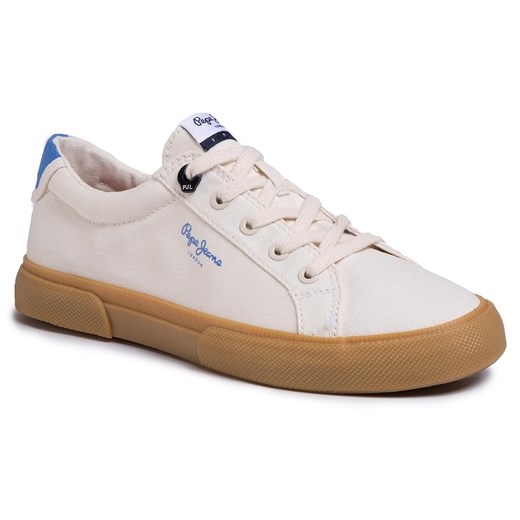 Sneakersy PEPE JEANS - Kenton Basic PLS30990  Ecru 814