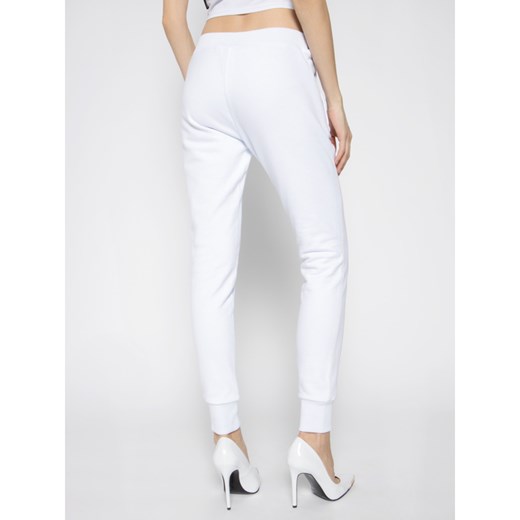 Spodnie damskie białe Versace Jeans bez wzorów w sportowym stylu 