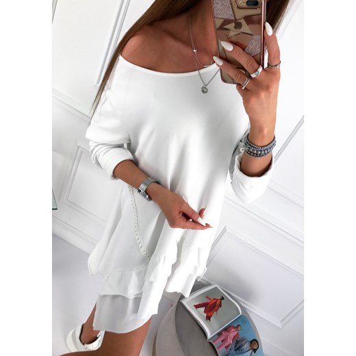 Bluza - E487A biała Ifriko.pl uniwersalny