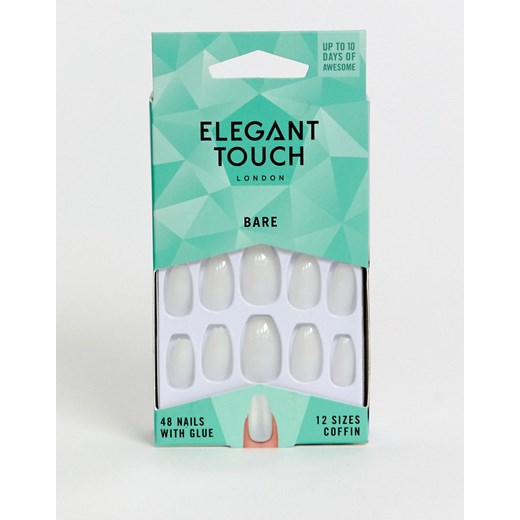 Elegant Touch – Totally Bare – Sztuczne paznokcie w kształcie ściętego migdała-Wyczyść