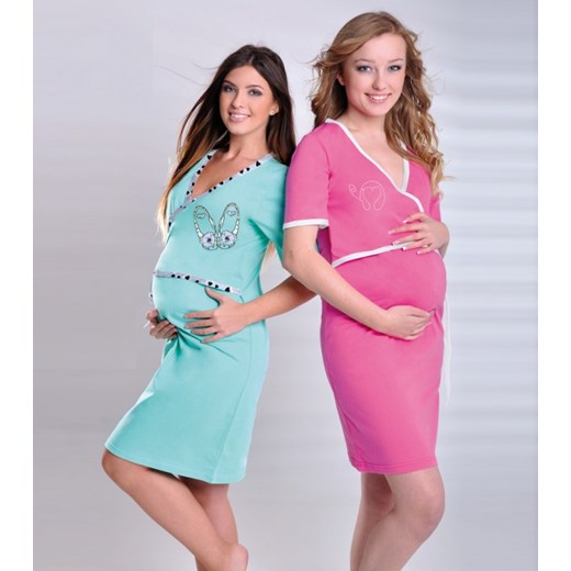 koszula dla kobiet w ciąży i matek karmiących ASIA "4 kolory" moraj rozowy ciążowe