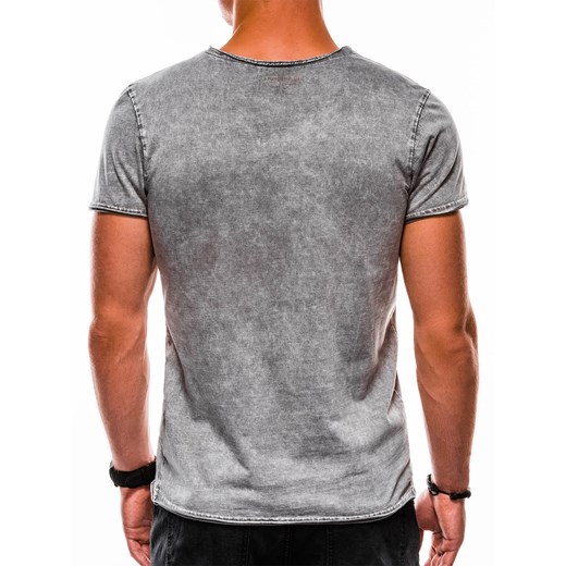 T-shirt męski Ombre szary z krótkimi rękawami 