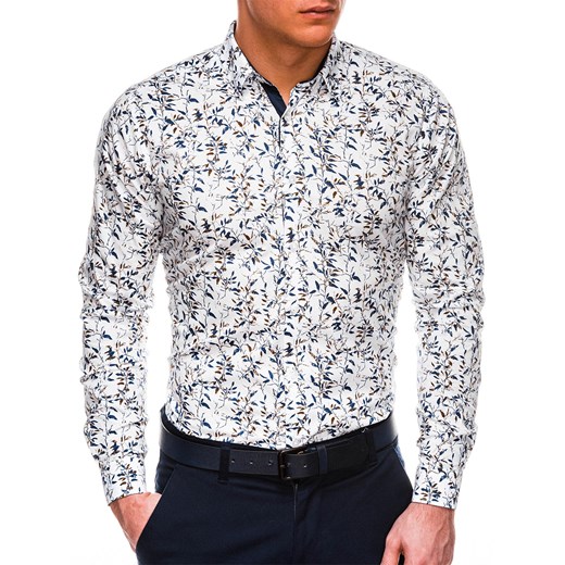 Koszula męska Ombre z długim rękawem w abstrakcyjne wzory 