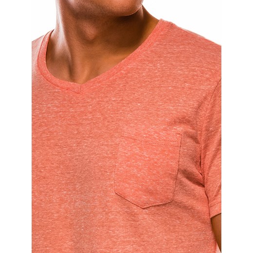 T-shirt męski Ombre pomarańczowa z krótkimi rękawami 