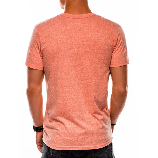 T-shirt męski pomarańczowa Ombre gładki 