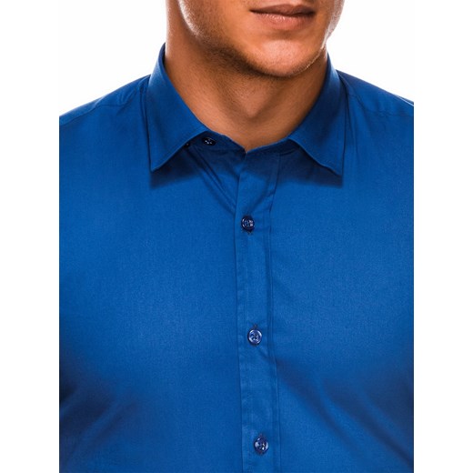 Niebieska koszula męska Ombre z długim rękawem 
