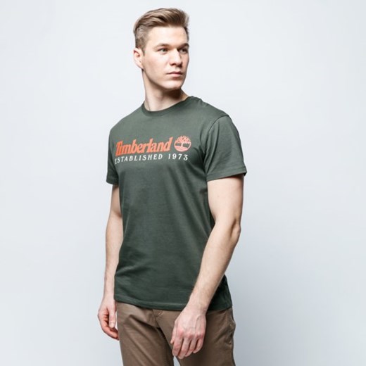 Timberland t-shirt męski zielony z krótkim rękawem 