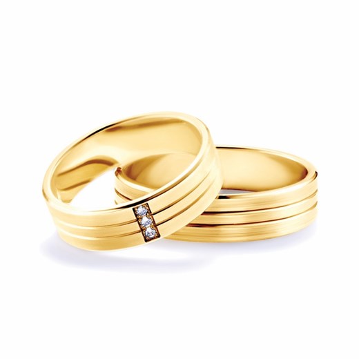 Obrączki ślubne: złote, płaskie, 5,3 mm