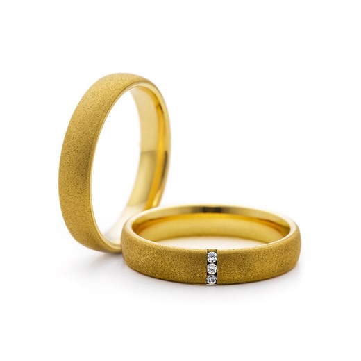 Obrączki ślubne: złote, okrągłe, 4 mm