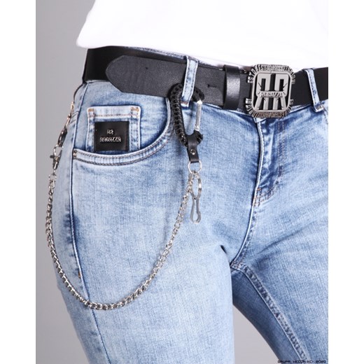 spodnie damskie estero ragazza ** jeansy przecierane z paskiem+ brelok Estero Ragazza  L LUXURYONLINE