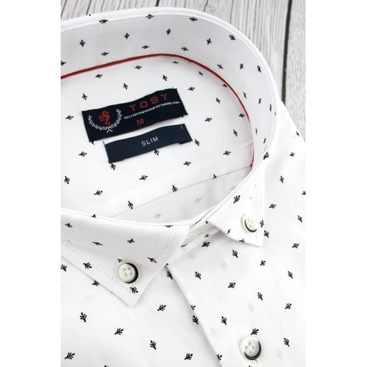 Koszula męska Tosy w abstrakcyjne wzory z tkaniny wiosenna 