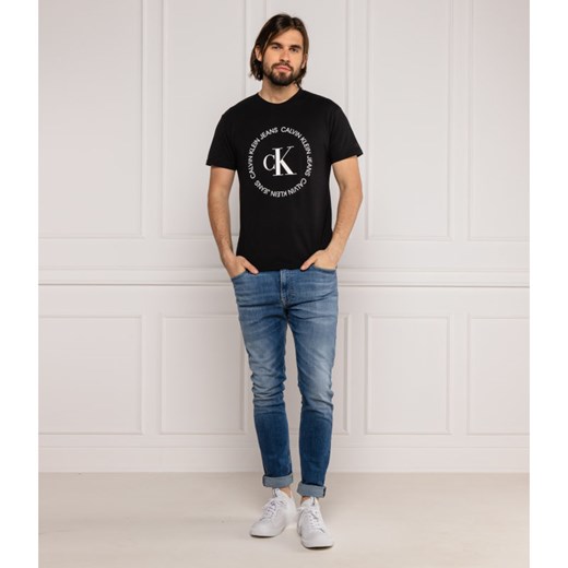 T-shirt męski Calvin Klein z napisem z krótkim rękawem 