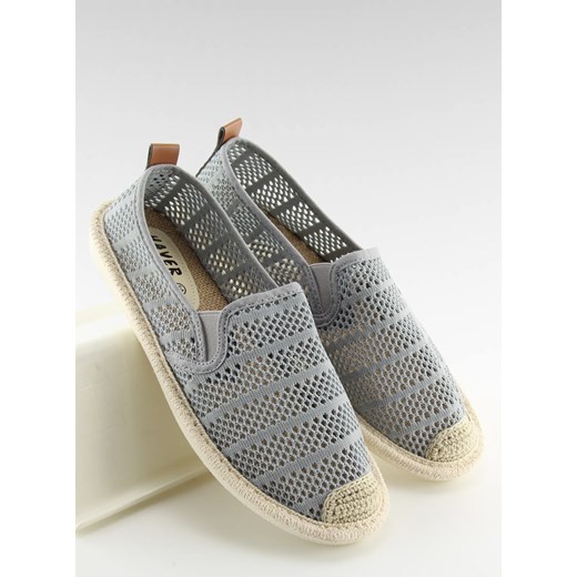 Espadryle siateczkowe szare F01B GREY   38 omnido.pl