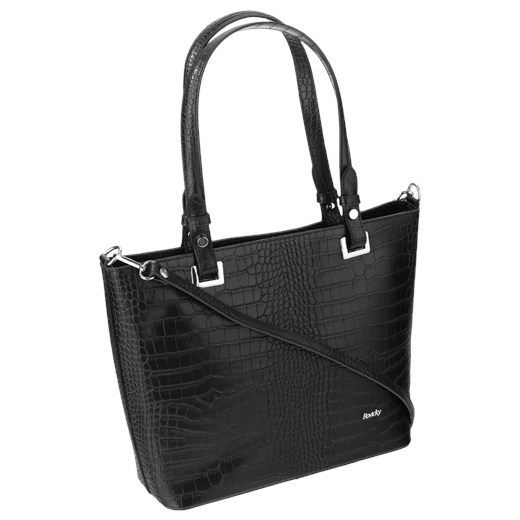 Shopper bag Rovicky elegancka bez dodatków na ramię 