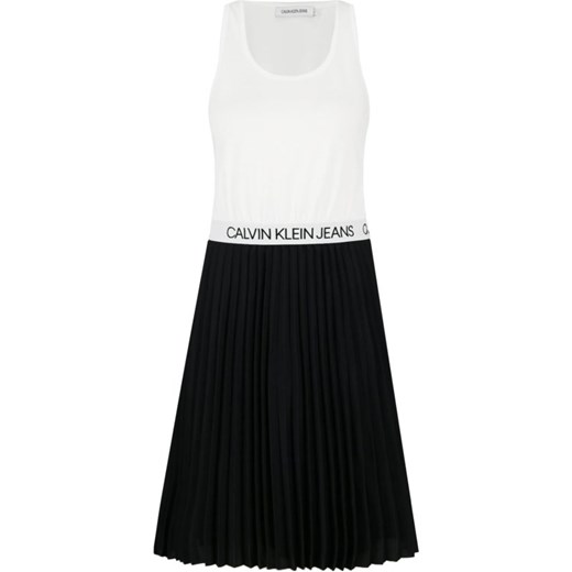 Calvin Klein sukienka z okrągłym dekoltem wielokolorowa na lato 