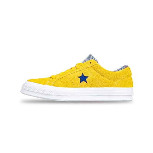 Żółte trampki damskie Converse bez wzorów z niską cholewką płaskie sportowe na wiosnę 