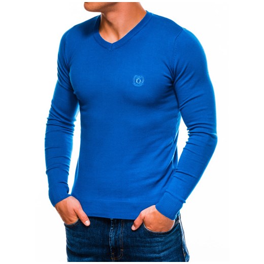 Sweter męski E74 - niebieski