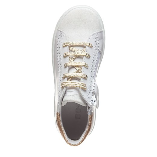 Skórzane sneakersy w kolorze biało-złotym  Bo-bell 33 okazyjna cena Limango Polska 