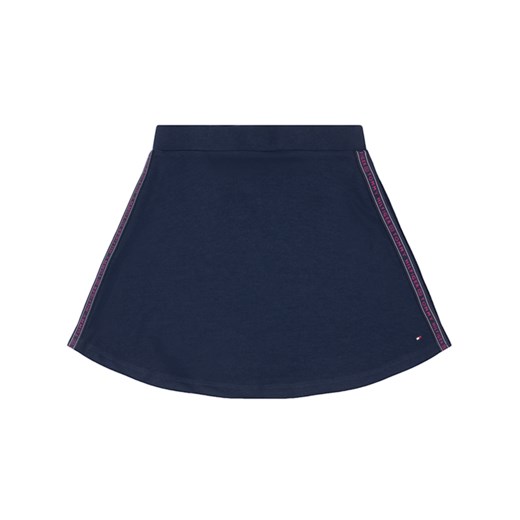 Tommy Hilfiger Spódnica Tape Skater Skirt KG0KG04963 M Granatowy Regular Fit