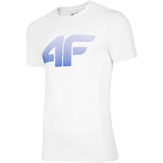 T-shirt męski biały 4F z krótkim rękawem 