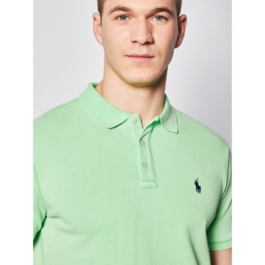 T-shirt męski Polo Ralph Lauren zielony casualowy 