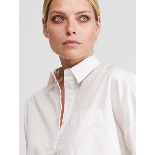 Biała koszula damska Reserved z bawełny 