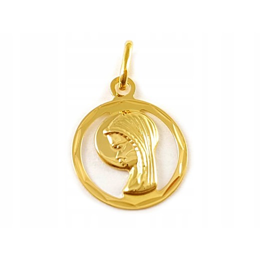 Piękny Medalik Matka Boska Madonna Złoto 585 3