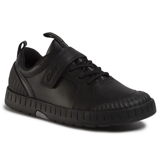 Sneakersy CLARKS - Apollo Step K 261470467  Black Leather