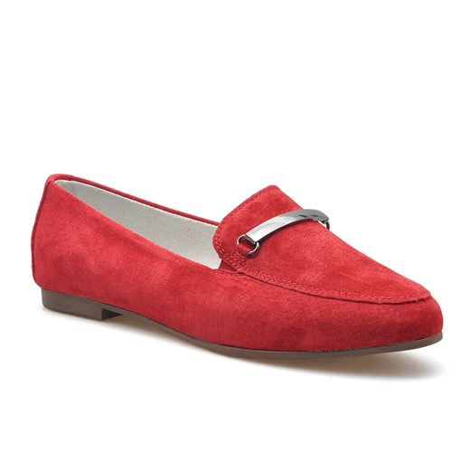Półbuty Filippo DP1209/20RD Czerwone ze sklepu Arturo-obuwie w kategorii Lordsy damskie - zdjęcie 82923537