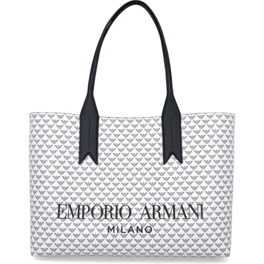 Shopper bag Emporio Armani duża bez dodatków pikowana elegancka 