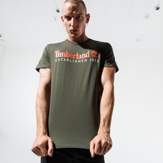 Timberland t-shirt męski zielony z krótkim rękawem 