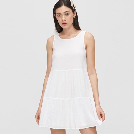 Cropp - Lekka sukienka z wiskozy - Biały  Cropp M 