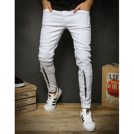 Dstreet jeansy męskie białe 