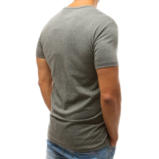 T-shirt męski Dstreet z krótkim rękawem szary w stylu młodzieżowym 