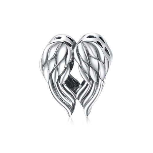Rodowany srebrny wiszący charms do pandora serce skrzydła anioła angel wings srebro 925 NEW145 Valerio   Valerio.pl