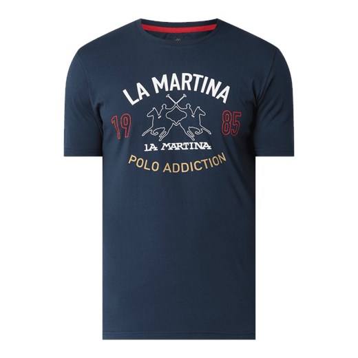 T-shirt o kroju regular fit z nadrukiem z logo  La Martina XL Peek&Cloppenburg 